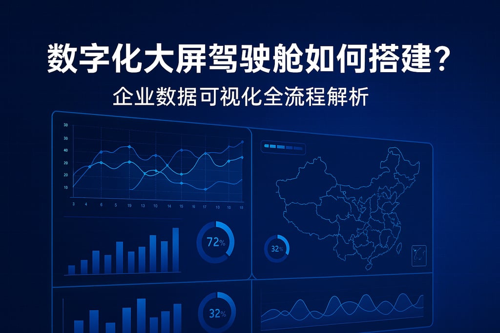 数字化大屏驾驶舱如何搭建？企业数据可视化全流程解析