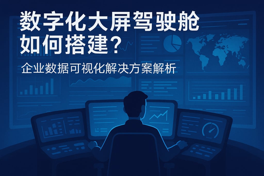 数字化大屏驾驶舱如何搭建？企业数据可视化解决方案解析