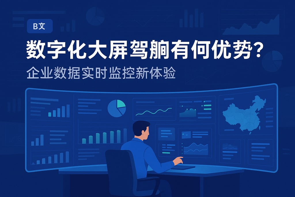 数字化大屏驾驶舱有何优势？企业数据实时监控新体验