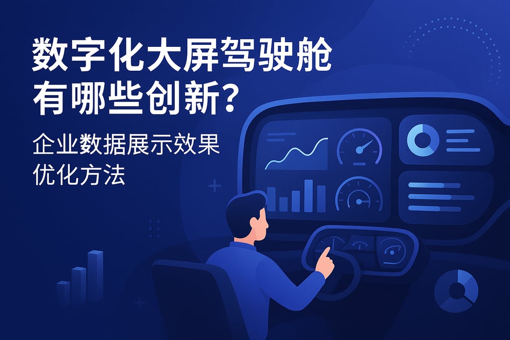 数字化大屏驾驶舱有哪些创新？企业数据展示效果优化方法