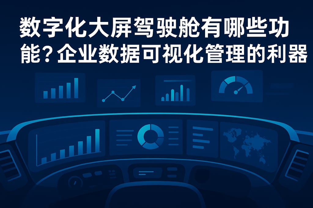 数字化大屏驾驶舱有哪些功能？企业数据可视化管理的利器