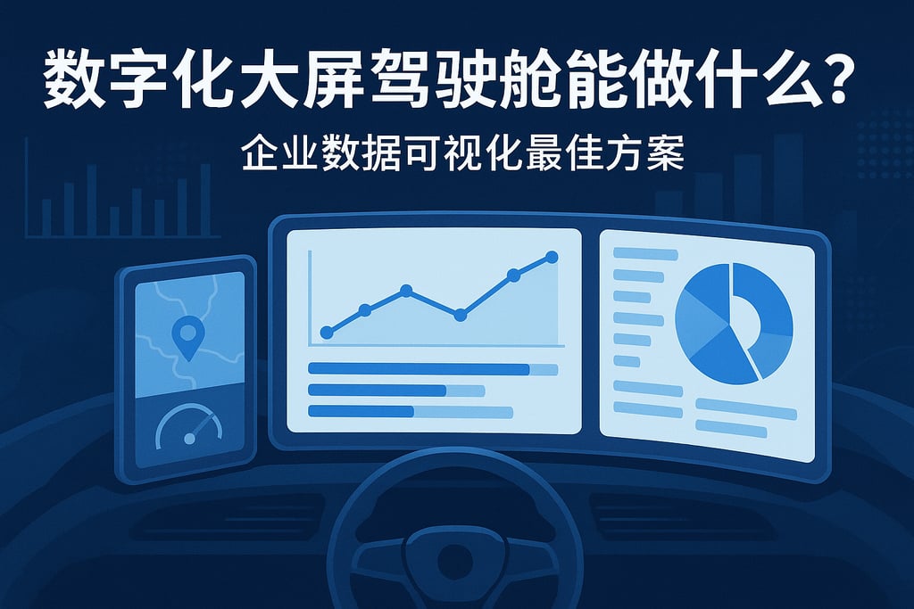 数字化大屏驾驶舱能做什么？企业数据可视化最佳方案