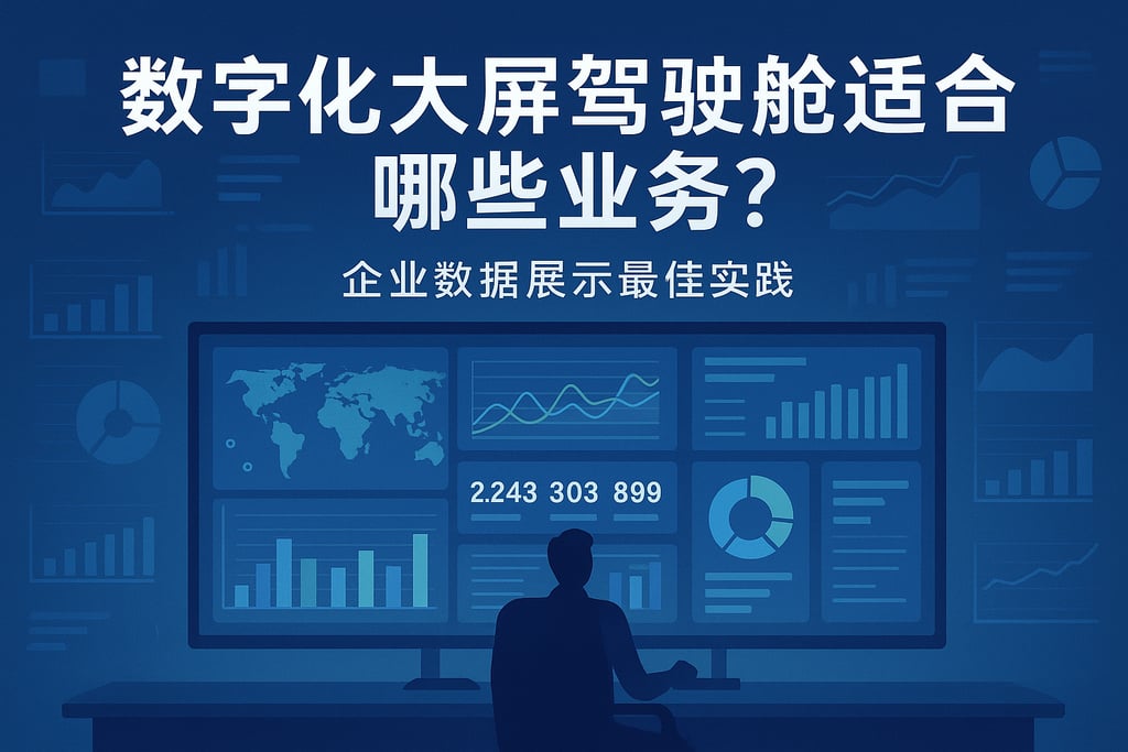 数字化大屏驾驶舱适合哪些业务？企业数据展示最佳实践