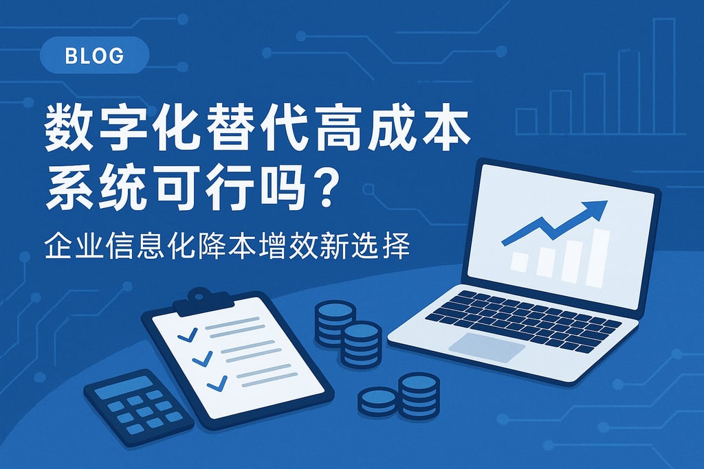 数字化替代高成本系统可行吗？企业信息化降本增效新选择