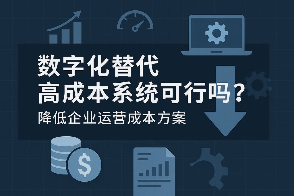 数字化替代高成本系统可行吗？降低企业运营成本方案