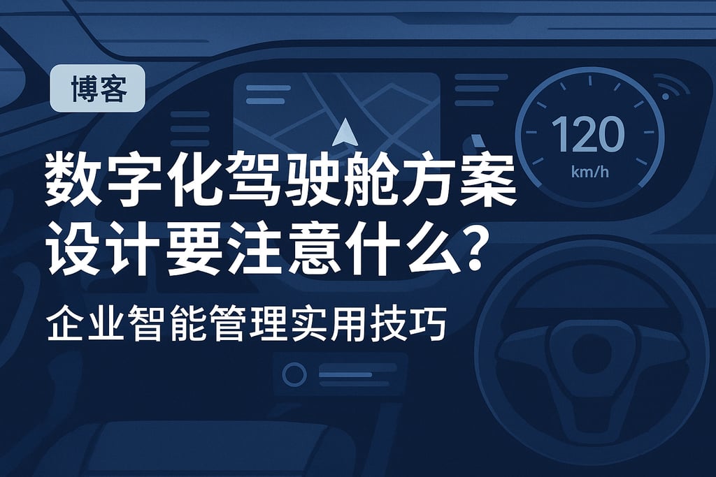 数字化驾驶舱方案设计要注意什么？企业智能管理实用技巧