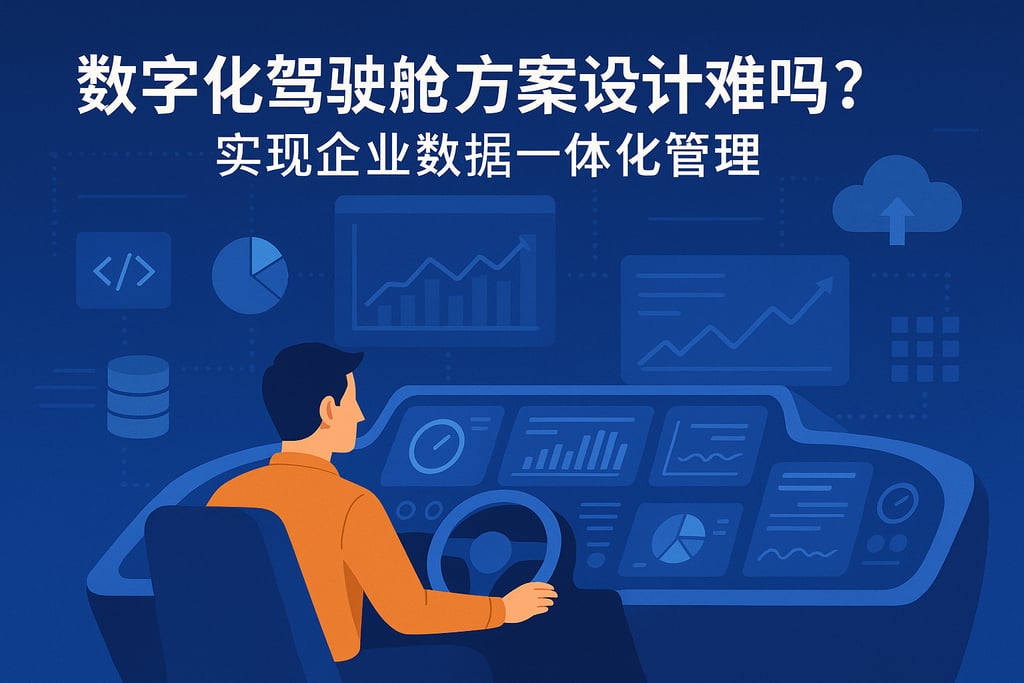数字化驾驶舱方案设计难吗？实现企业数据一体化管理