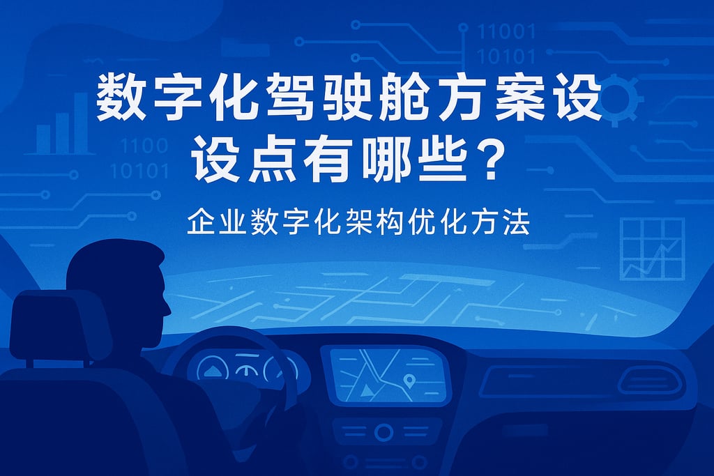 数字化驾驶舱方案设计难点有哪些？企业数字化架构优化方法