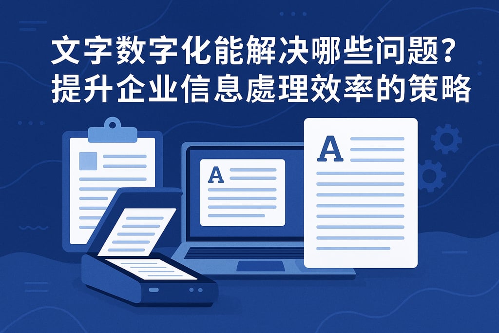 文字数字化能解决哪些问题？提升企业信息处理效率的策略