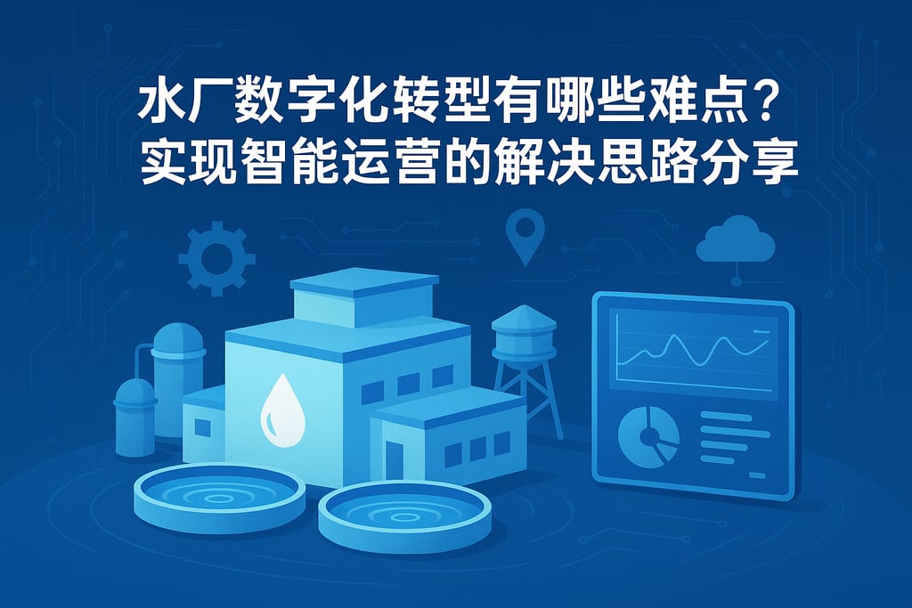 水厂数字化转型有哪些难点？实现智能运营的解决思路分享