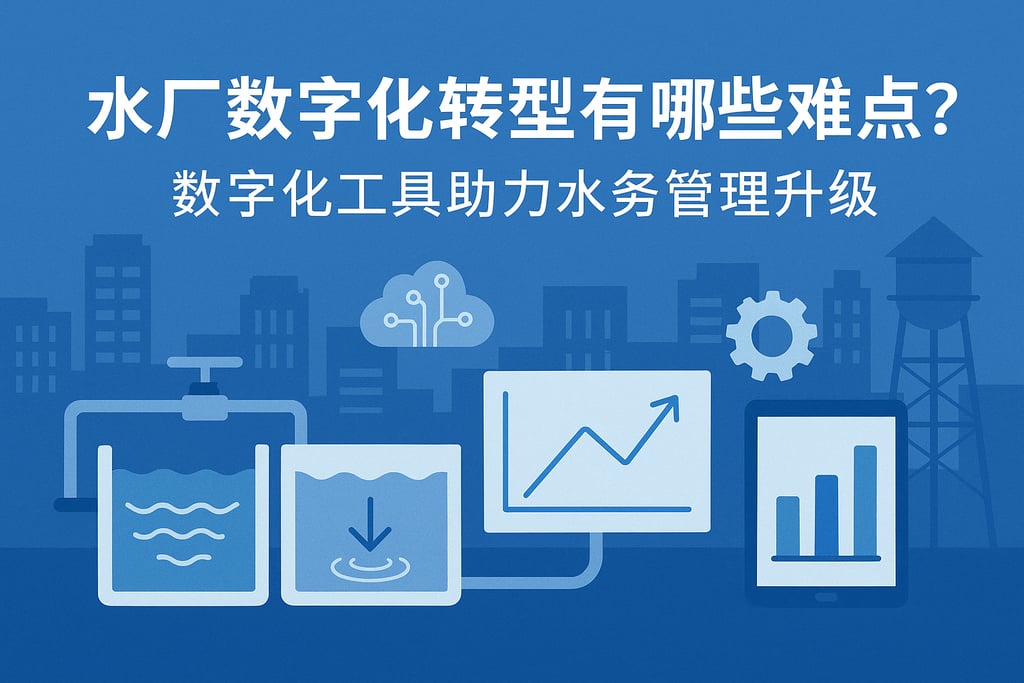 水厂数字化转型有哪些难点？数字化工具助力水务管理升级