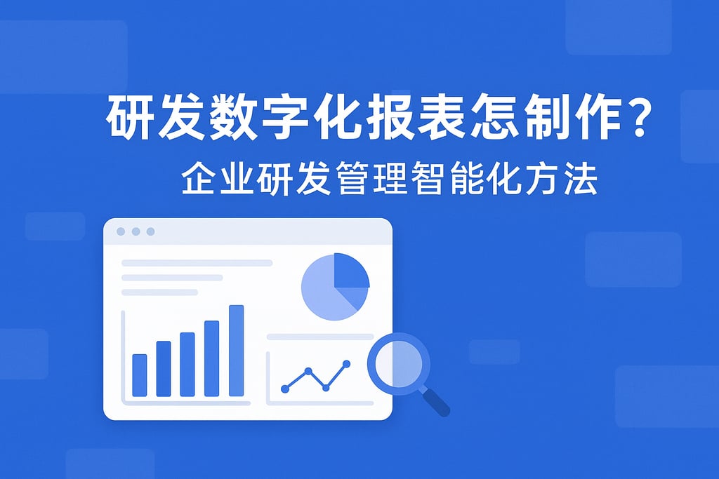 研发数字化报表怎么制作？企业研发管理智能化方法