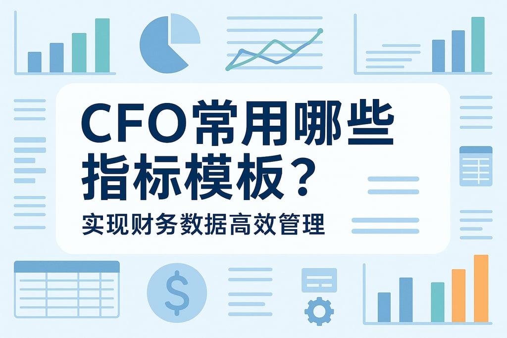 CFO常用哪些指标模板？实现财务数据高效管理