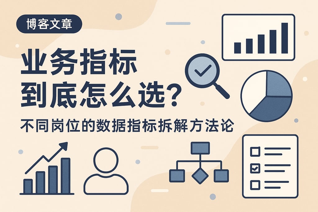 业务指标到底怎么选？不同岗位的数据指标拆解方法论