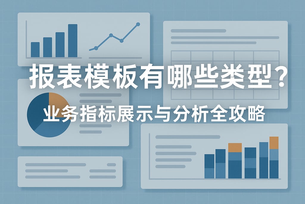 报表模板有哪些类型？业务指标展示与分析全攻略