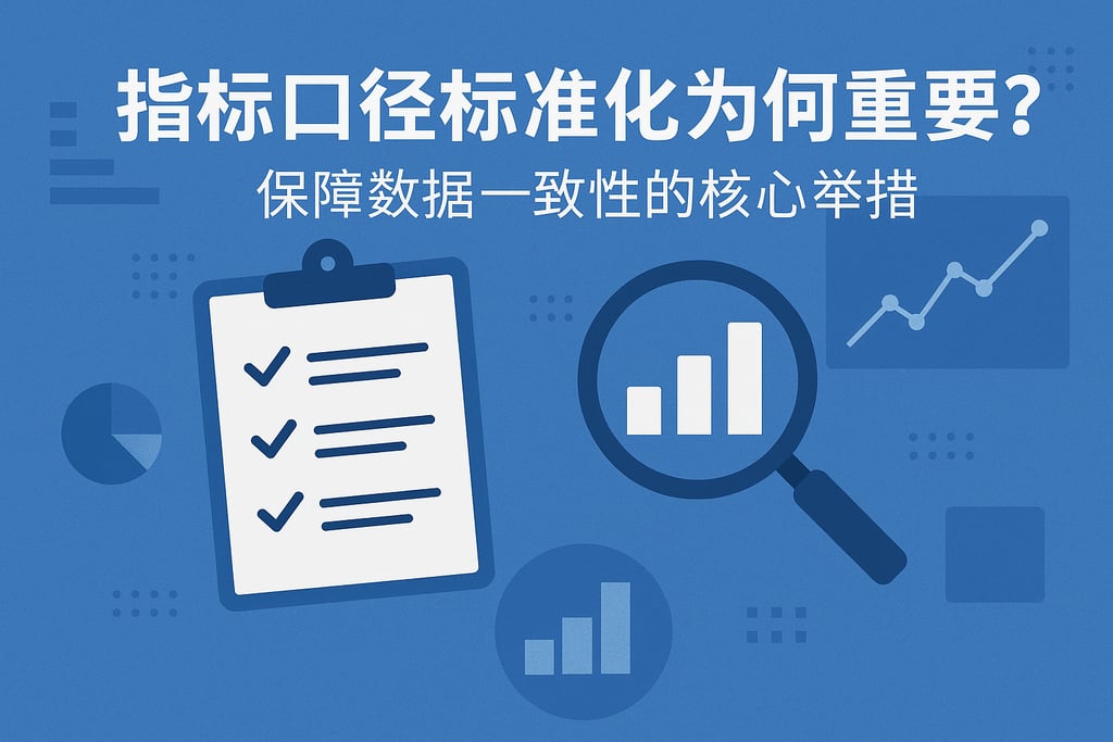 指标口径标准化为何重要？保障数据一致性的核心举措