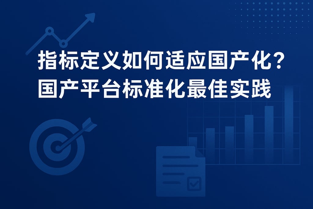 指标定义怎么适应国产化？国产平台标准化最佳实践