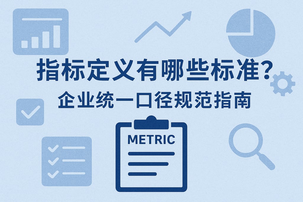 指标定义有哪些标准？企业统一口径规范指南