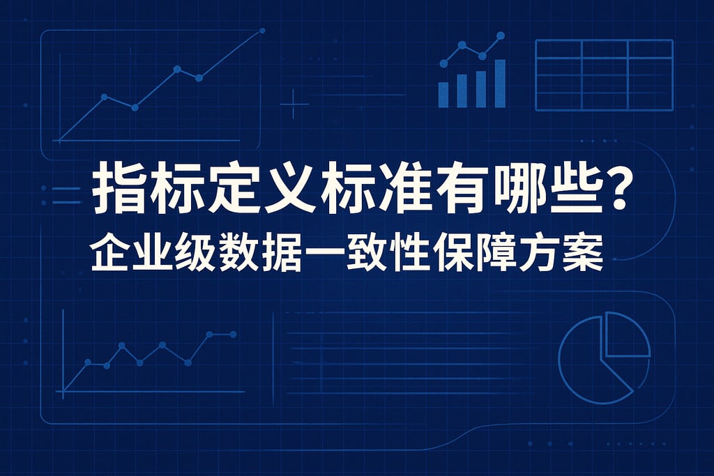 指标定义标准有哪些？企业级数据一致性保障方案