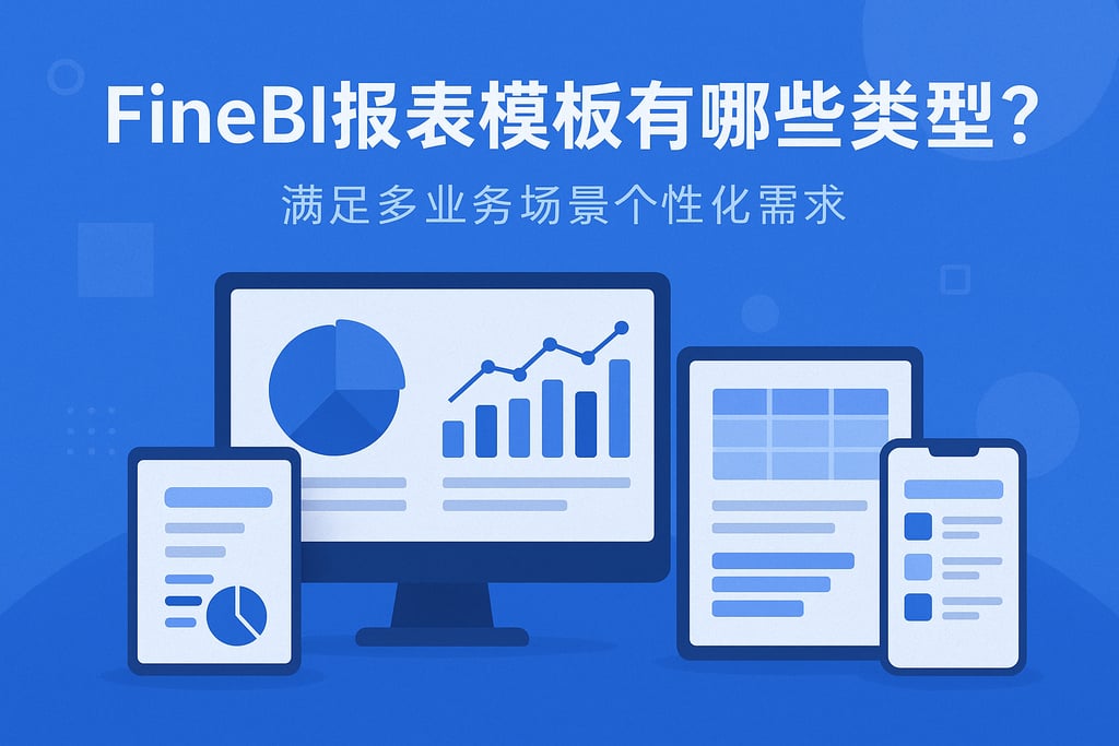 FineBI报表模板有哪些类型？满足多业务场景个性化需求
