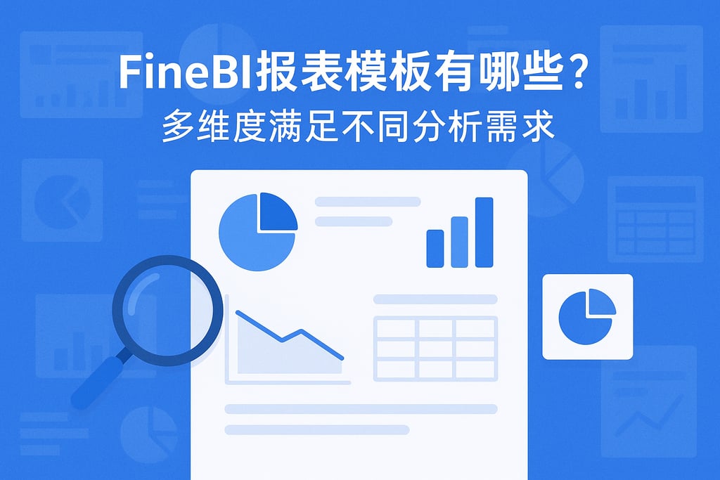 FineBI报表模板有哪些？多维度满足不同分析需求
