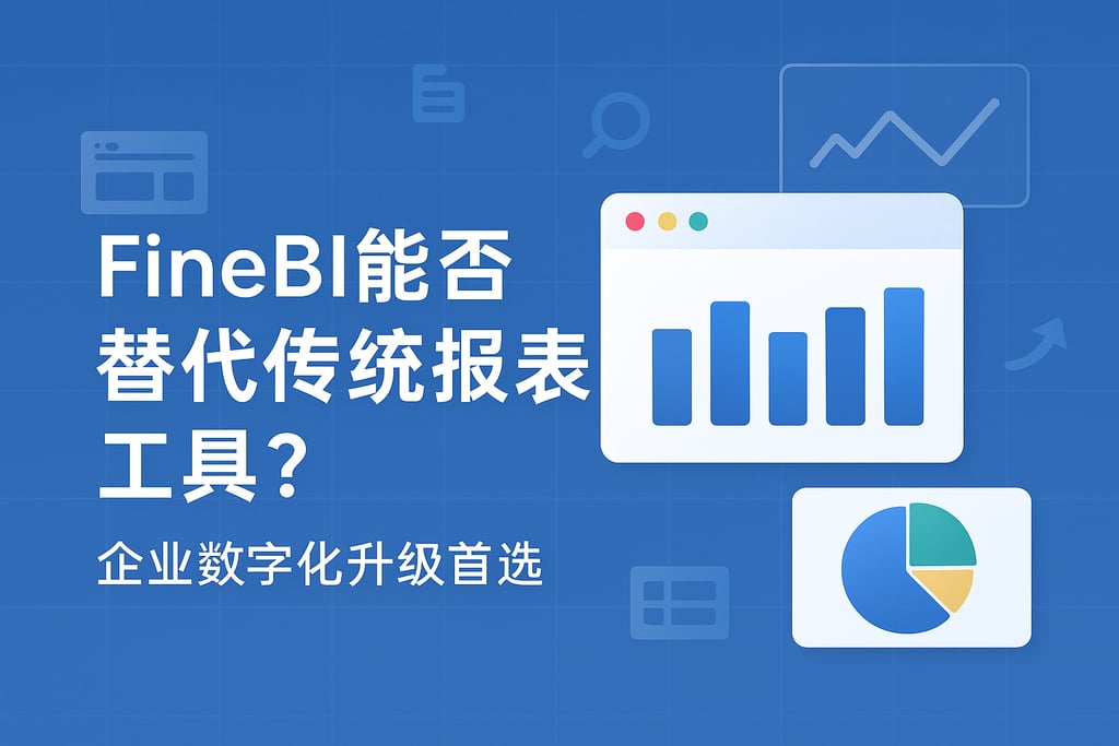 FineBI能否替代传统报表工具？企业数字化升级首选