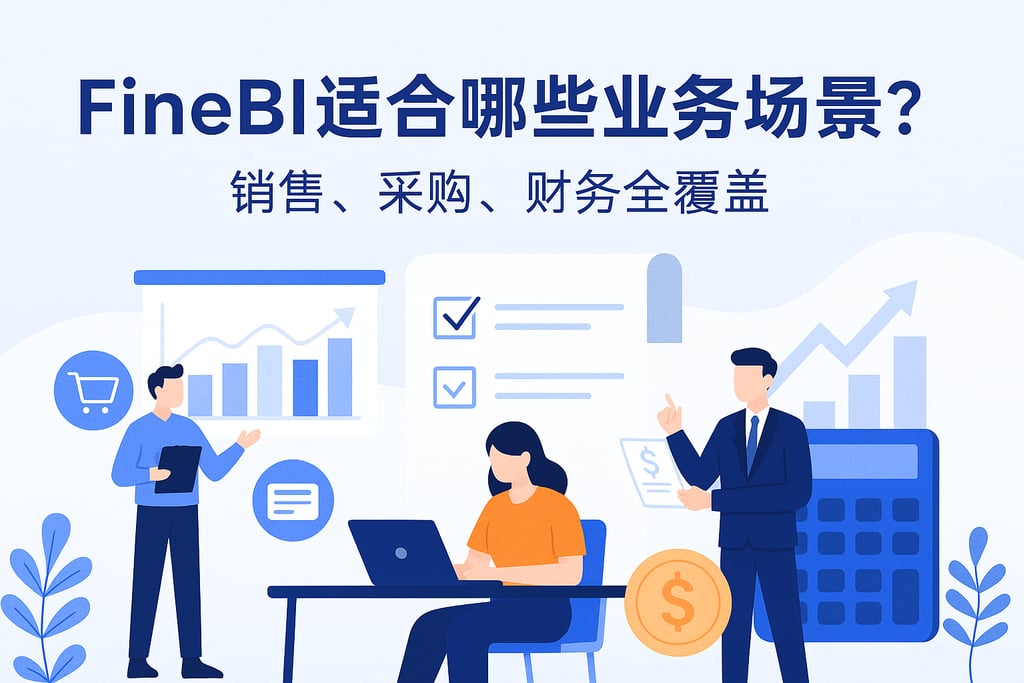FineBI适合哪些业务场景？销售、采购、财务全覆盖