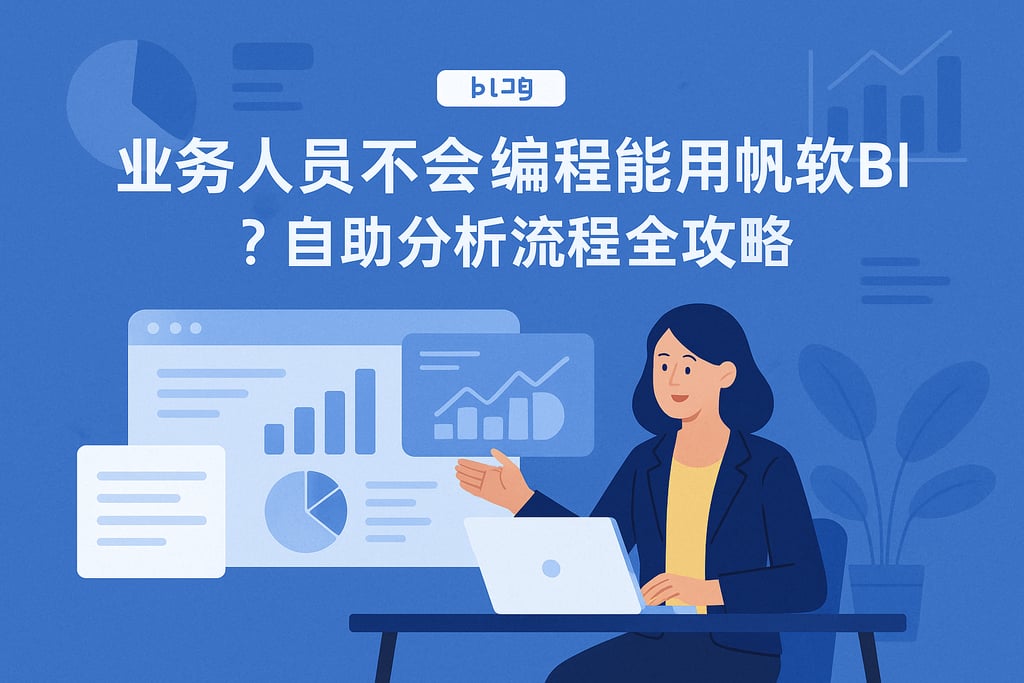 业务人员不会编程能用帆软BI吗？自助分析流程全攻略