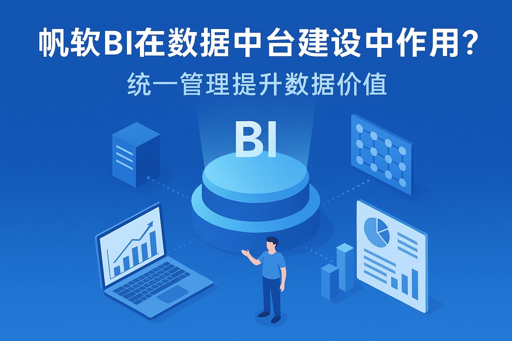 帆软BI在数据中台建设中作用？统一管理提升数据价值