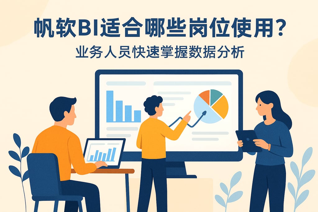 帆软BI适合哪些岗位使用？业务人员快速掌握数据分析