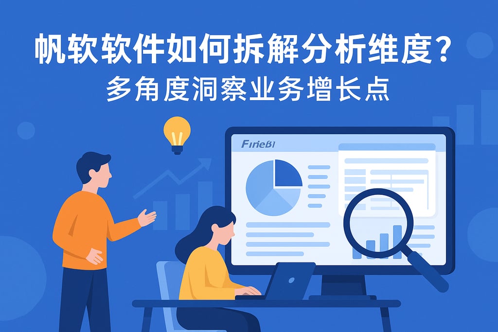 帆软软件如何拆解分析维度？多角度洞察业务增长点