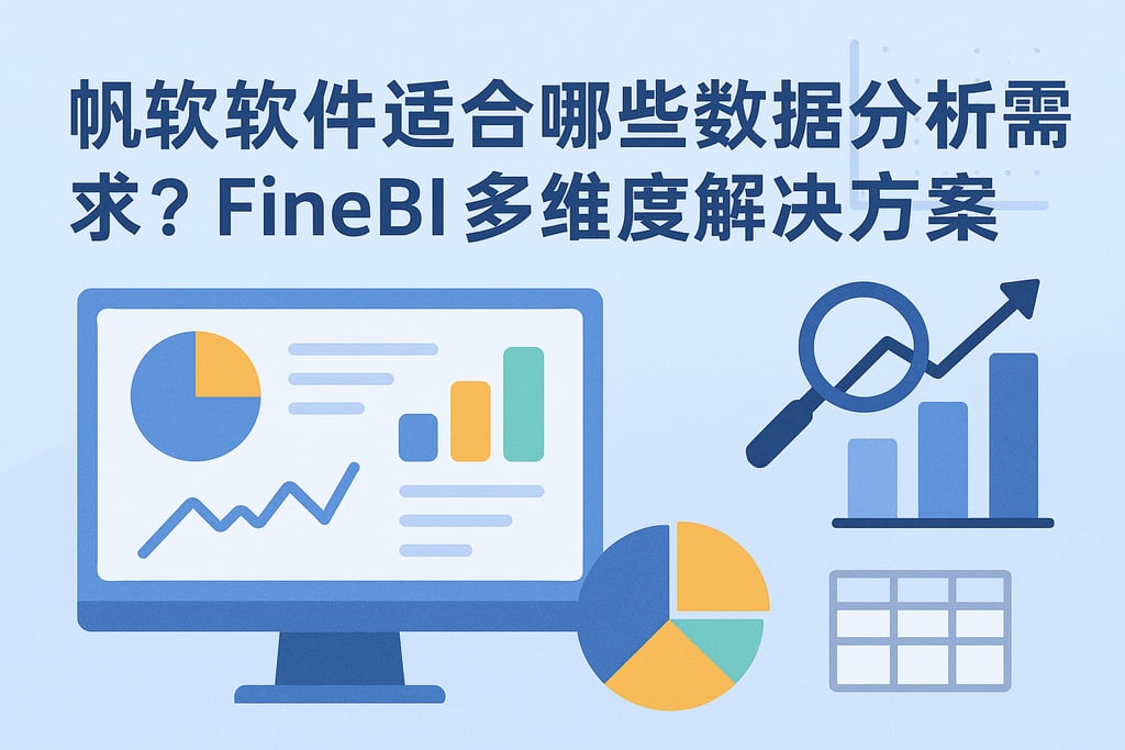 帆软软件适合哪些数据分析需求？FineBI多维度解决方案