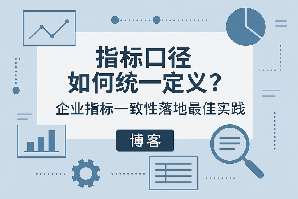 指标口径如何统一定义？企业指标一致性落地最佳实践