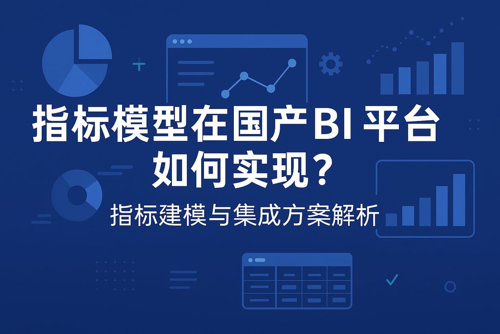 指标模型在国产BI平台如何实现？指标建模与集成方案解析