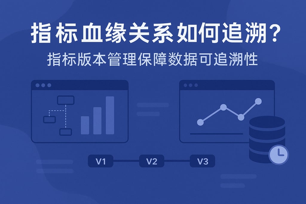 指标血缘关系如何追溯？指标版本管理保障数据可追溯性