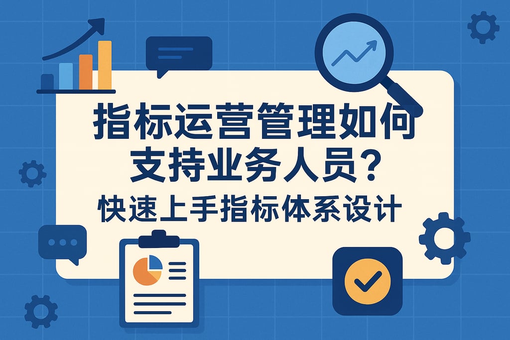 指标运营管理如何支持业务人员？快速上手指标体系设计