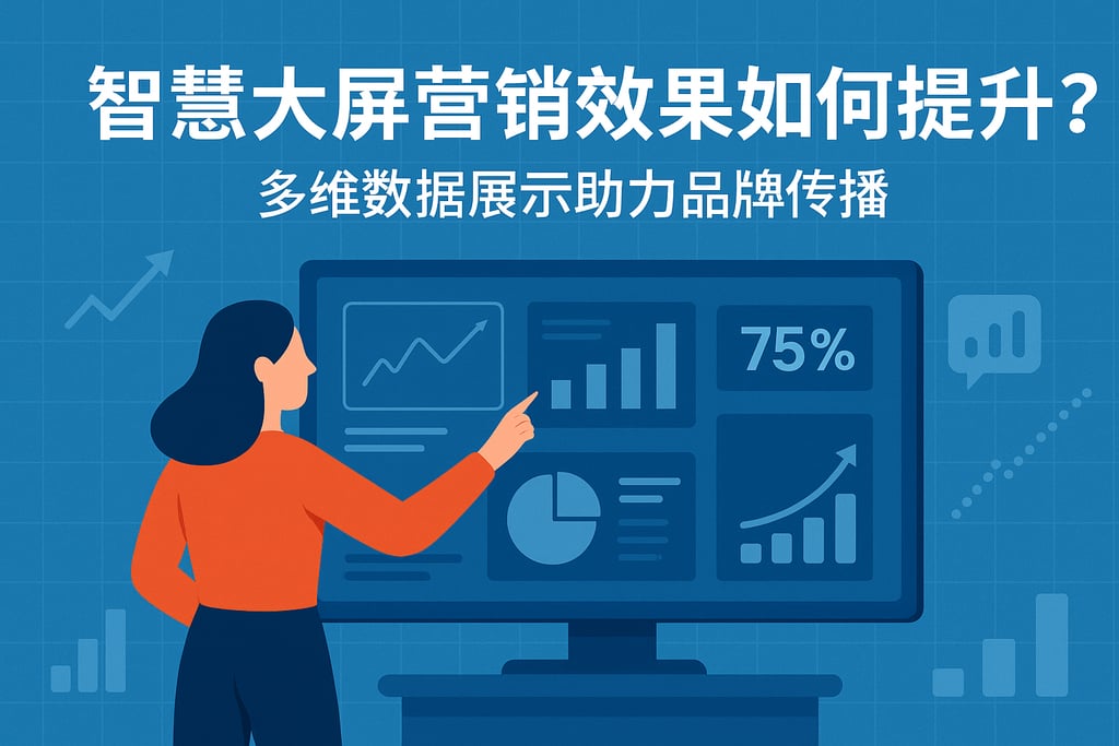 智慧大屏营销效果如何提升？多维数据展示助力品牌传播