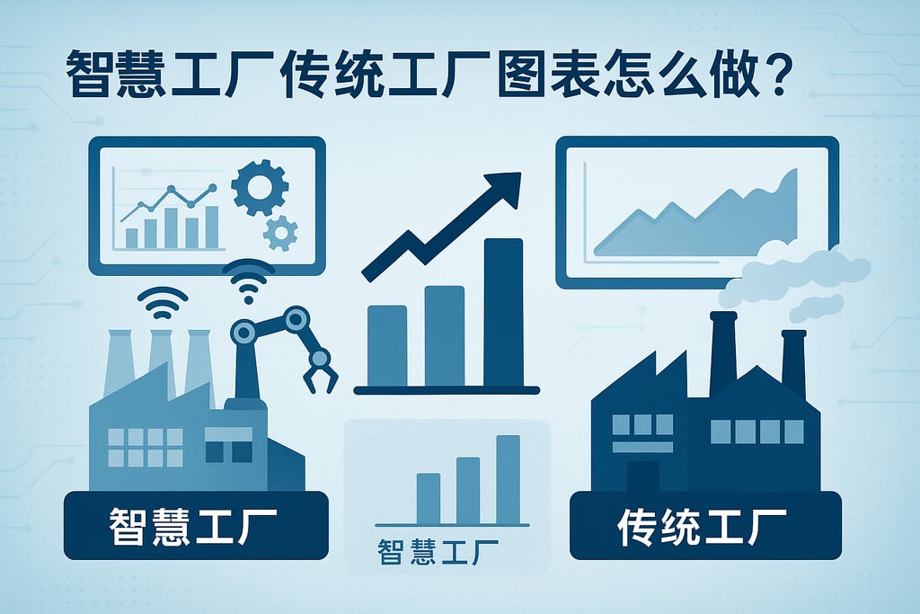 智慧工厂传统工厂图表怎么做？数据对比展现智能化优势