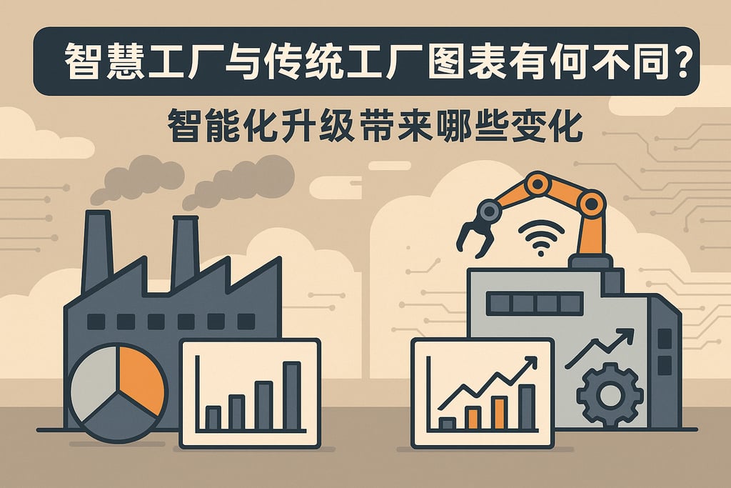 智慧工厂传统工厂图表有何不同？智能化升级带来哪些变化