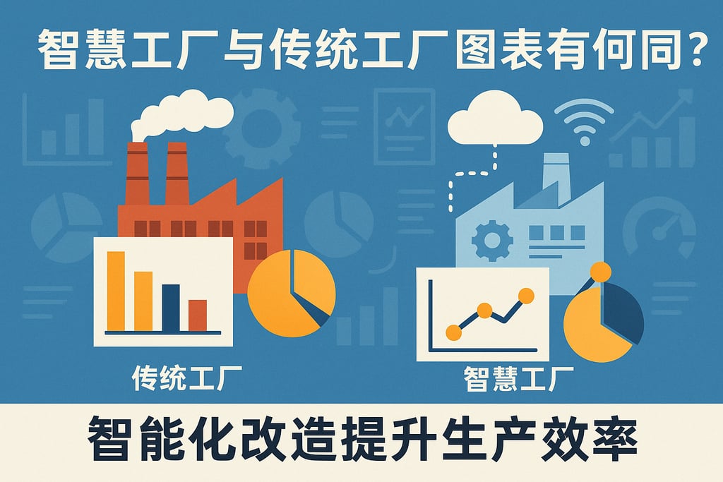 智慧工厂传统工厂图表有何不同？智能化改造提升生产效率