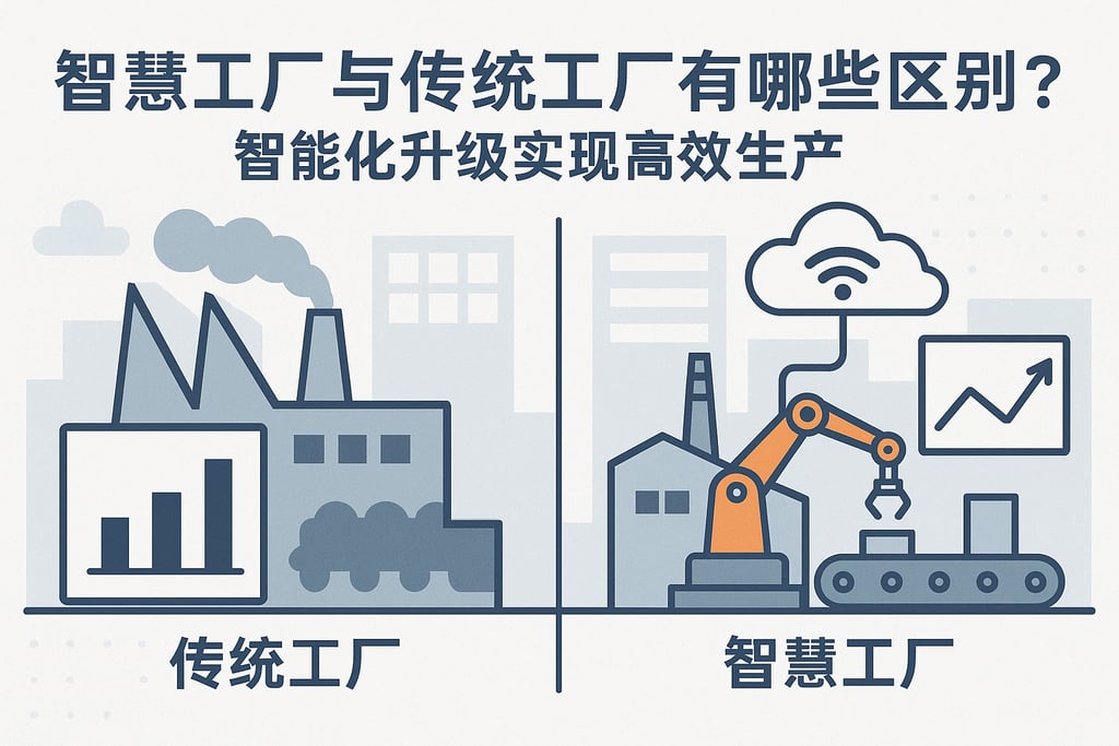 智慧工厂传统工厂图表有哪些区别？智能化升级实现高效生产