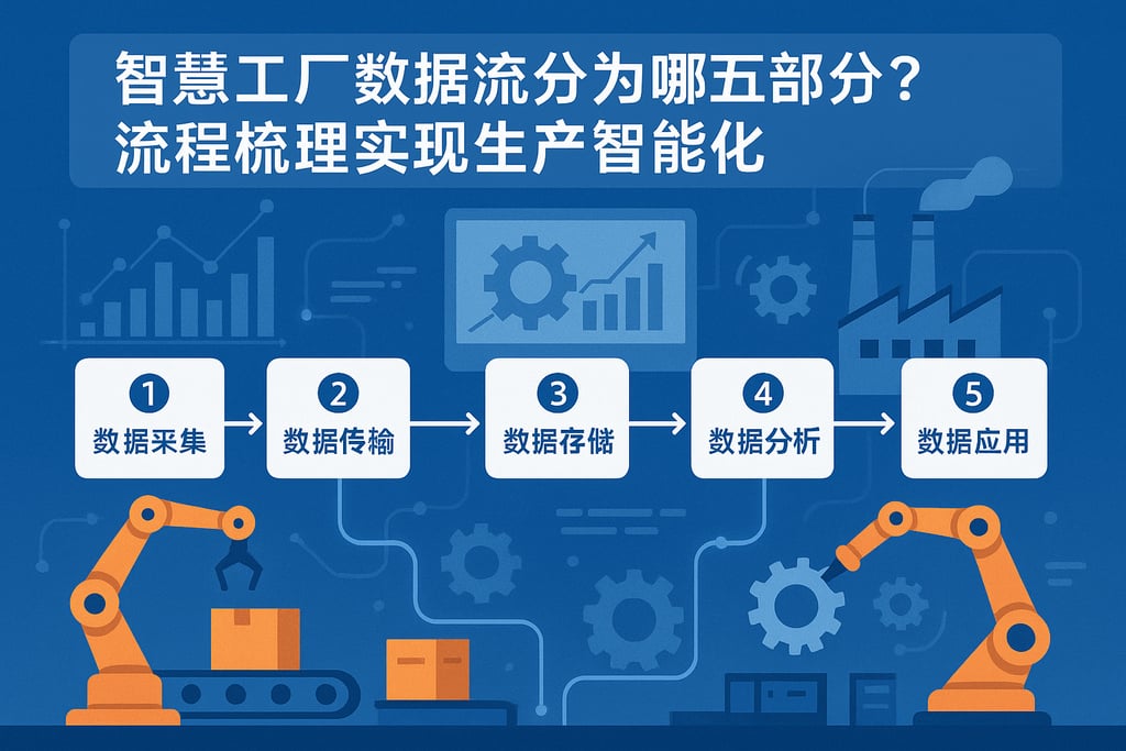 智慧工厂数据流分为哪五部分？流程梳理实现生产智能化