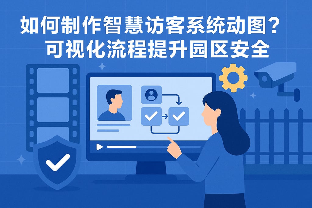智慧访客系统动图怎么制作？可视化流程提升园区安全