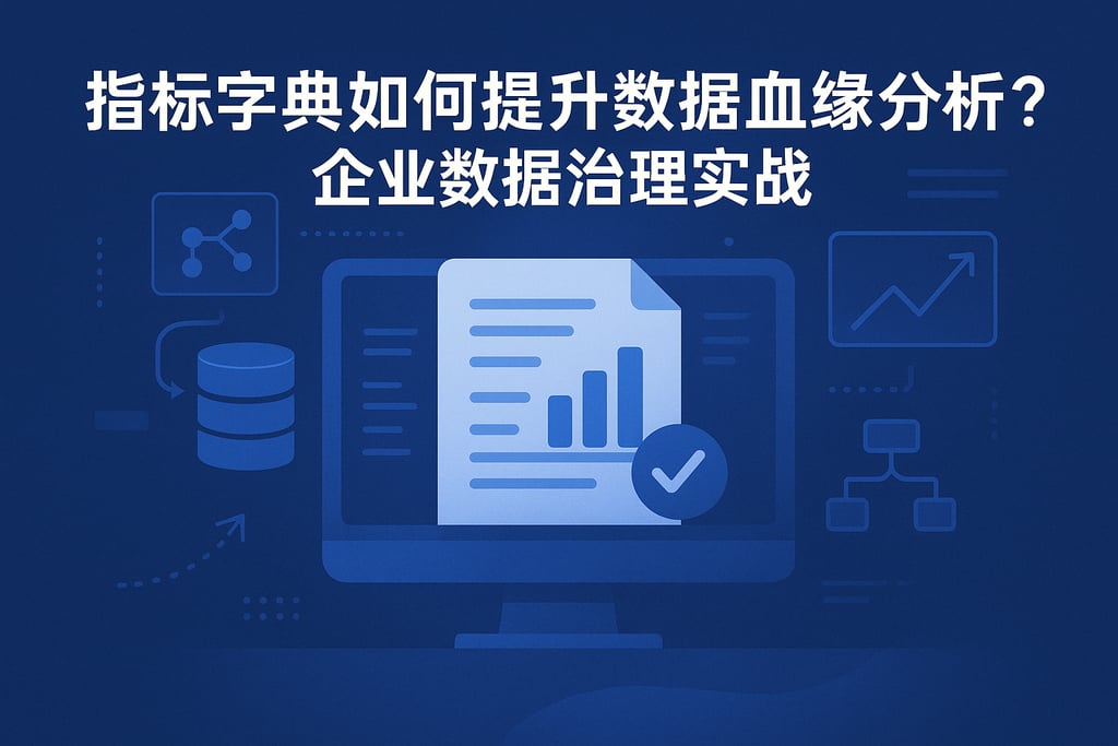指标字典如何提升数据血缘分析？企业数据治理实战