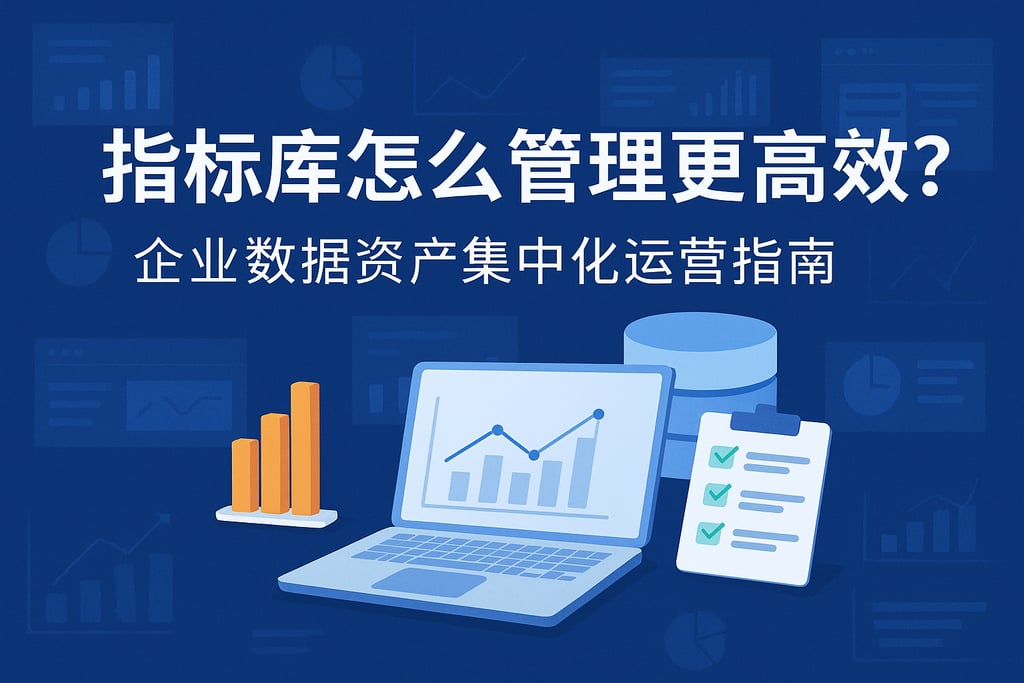 指标库怎么管理更高效？企业数据资产集中化运营指南