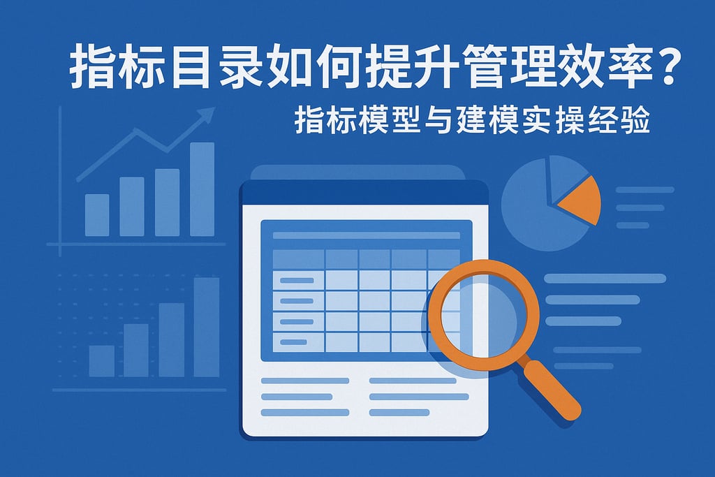 指标目录如何提升管理效率？指标模型与建模实操经验