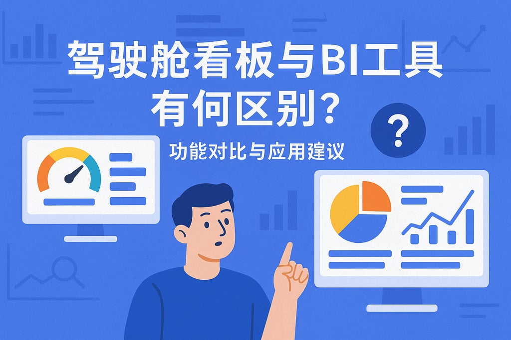 驾驶舱看板与BI工具有何区别？功能对比与应用建议