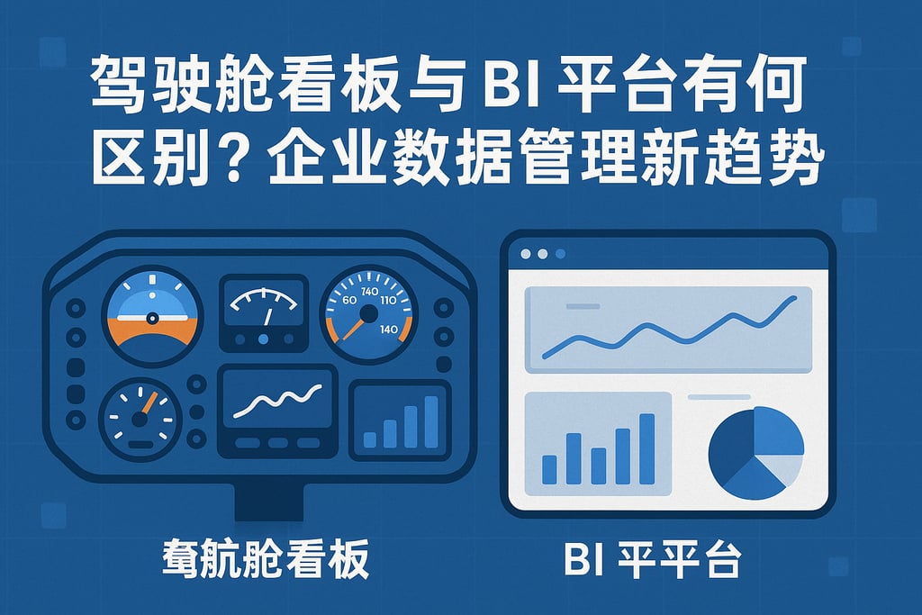驾驶舱看板与BI平台有何区别？企业数据管理新趋势解析