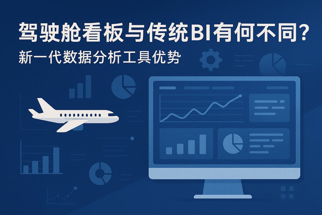 驾驶舱看板与传统BI有何不同？新一代数据分析工具优势
