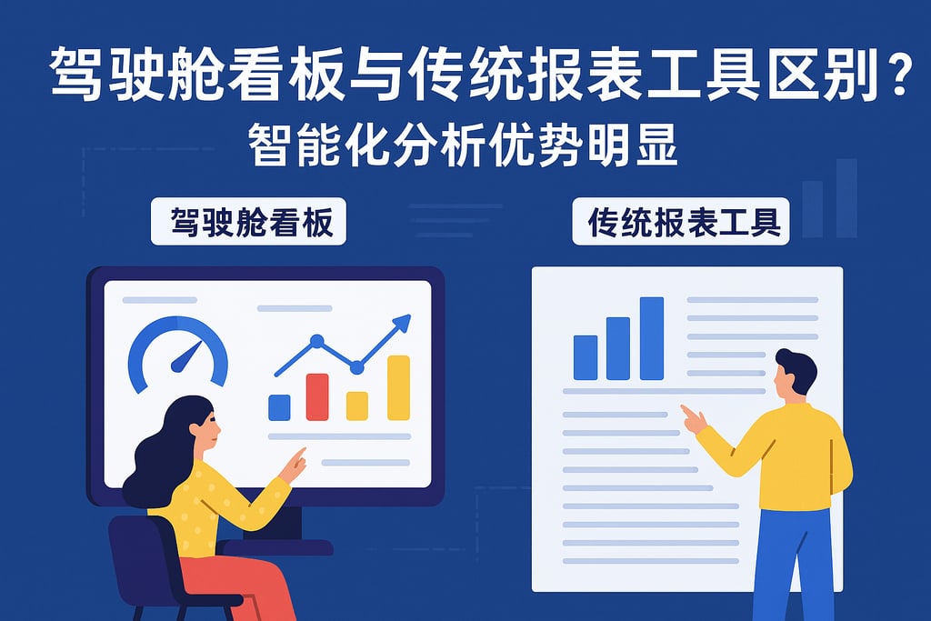 驾驶舱看板与传统报表工具区别？智能化分析优势明显